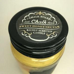 Chalk Board Candle Sweet Honey Nectar Glass Jar Ball DW Home